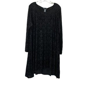 Chealsea & Theodore Women's Black Long Sleeve Dress